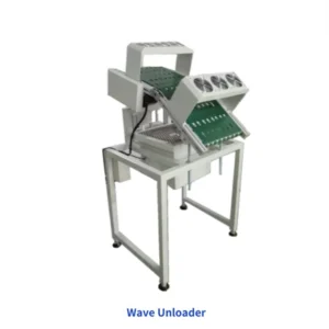 Carregador e descarregador para máquina de solda por onda